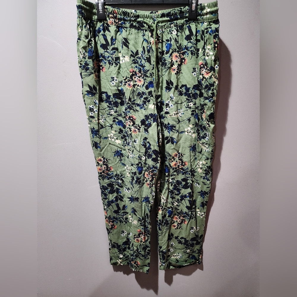 Vintage America Green Floral Joggers